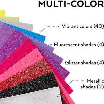 Arteza Craft Felt Sheets - 50 Color Set for DIY Projects