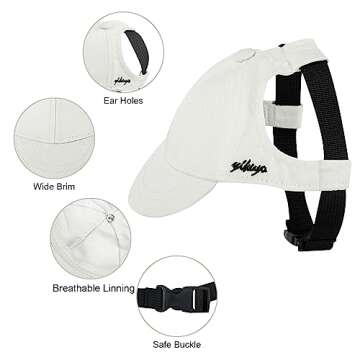 Dog Hat for Small Dogs, Pet Sun Hat, Dog Baseball Cap Hat with Ear Holes for Puppy Tiny Cowboy Hat Cat Outdoor Sport Dog Visor Caps