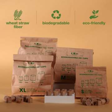 INKin Eco-Friendly Tattoo Ink Caps - 200 Disposable 15mm