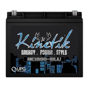 Kinetik 1200W High Current AGM Battery for Car Audio Systems