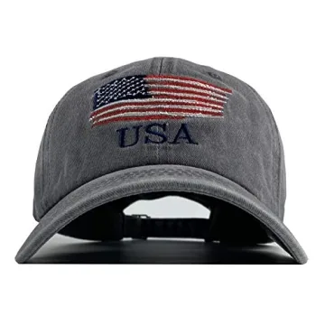 Adjustable Cot-Oath American Flag Baseball Cap for All