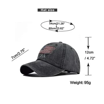 Adjustable Cot-Oath American Flag Baseball Cap for All