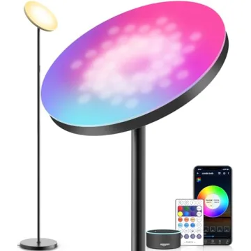 YHW RGB Smart Floor Lamp - Alexa & Google Home Controlled, 16M Colors
