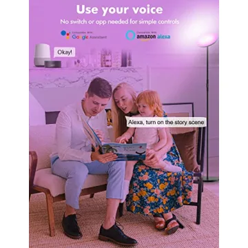 Smart RGB Floor Lamp with Alexa Google Home Control
