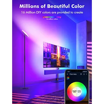 Smart RGB Floor Lamp with Alexa Google Home Control