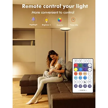 Smart RGB Floor Lamp with Alexa Google Home Control