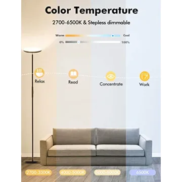 Smart RGB Floor Lamp with Alexa Google Home Control