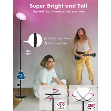 Smart RGB Floor Lamp with Alexa Google Home Control