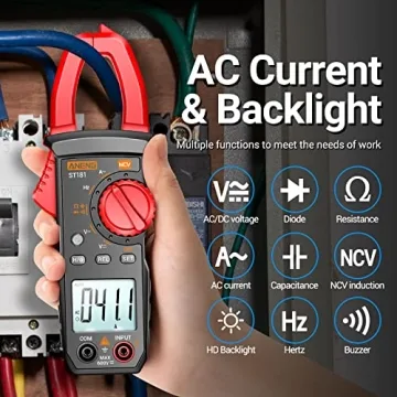 ANENG Digital Multimeter Tester with Amp Ohm Volt Clamp Meter Measures Current, AC/DC Voltage,Capacitance, Resistance, Diodes, Continuity Frequency Backlight Electrican Tools