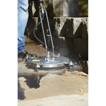 Powerhorse Pressure Washer Surface Cleaner, 16 in. Diameter, Swivel Bar with 2 Nozzles, Stainless Steel, Great for Asphalt Driveways, Concrete Sidewalks, Parking Lots, Decks, Garages