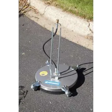 Powerhorse Pressure Washer Surface Cleaner, 16 in. Diameter, Swivel Bar with 2 Nozzles, Stainless Steel, Great for Asphalt Driveways, Concrete Sidewalks, Parking Lots, Decks, Garages