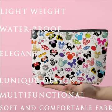 Cute Cartoon Mouse Makeup Bag for Animal Lovers and More