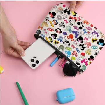 Cute Cartoon Mouse Makeup Bag for Animal Lovers and More