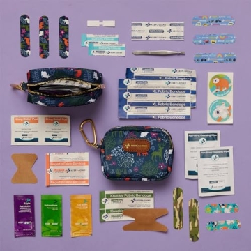 Compact First Aid Kit for Kids 60 Essentials Travel Ready