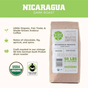Tiny Footprint Coffee Organic Dark Roast - Eco-Friendly & Rich Taste