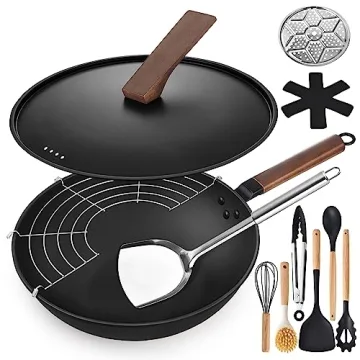 AOSION 13'' Carbon Steel Wok: A Complete Culinary Set