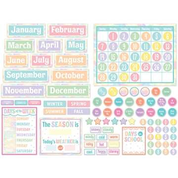 Teacher Created Resources Pastel Pop Calendar Bulletin Board Set