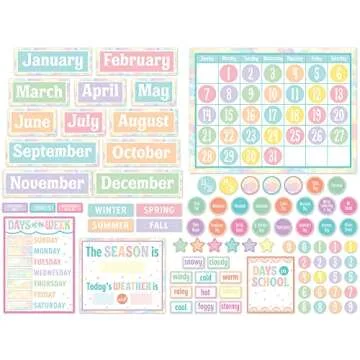 Teacher Created Resources Pastel Pop Calendar Bulletin Board Set