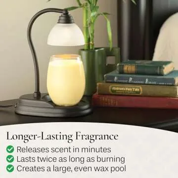 Candle Warmers Etc. Black Signature Aurora Lamp - Flame-Free Fragrance