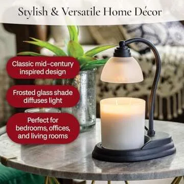 Candle Warmers Etc. Black Signature Aurora Lamp - Flame-Free Fragrance