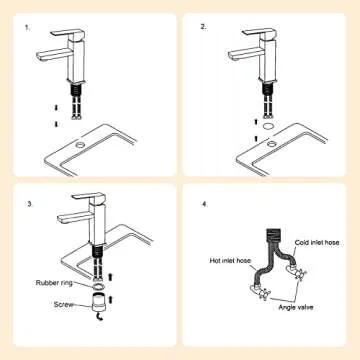 Bathroom Sink Faucets Single Handle, Brushed Nickel Bathroom Sink Faucets for Sink 1 Hole