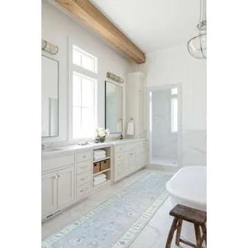 Exquisite Modern Oushak Runner Rug - Vintage Turkish Washable Decor