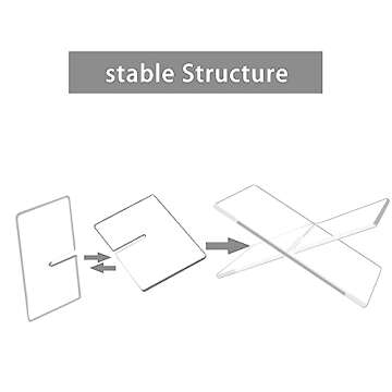 ZOEY Small Clear Acrylic Book Holder - A Versatile Display Stand for All Your Book Needs - Perfect for Kitchen, Living Room, and Coffee Table Books - Hands-Free and Stylish Addition to Your Home Decor