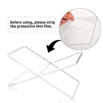 ZOEY Small Clear Acrylic Book Holder - A Versatile Display Stand for All Your Book Needs - Perfect for Kitchen, Living Room, and Coffee Table Books - Hands-Free and Stylish Addition to Your Home Decor