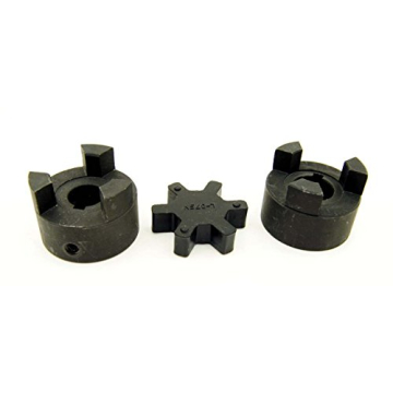 7/16" to 5/8" L075 Flexible 3-Piece L-Jaw Coupling Coupler Set & Rubber Spider