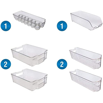 HOOJO Fridge Organizer Bins Set of 8 for Kitchen Storage