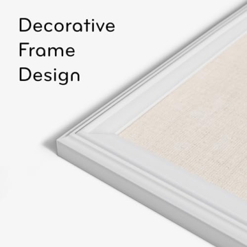 U Brands 30x20 Farmhouse Linen Bulletin Board for Stylish Organization