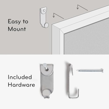 U Brands 30x20 Farmhouse Linen Bulletin Board for Stylish Organization