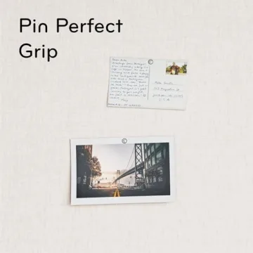 U Brands 30x20 Farmhouse Linen Bulletin Board for Stylish Organization