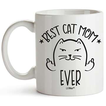 Christmas Gifts For Cat Lovers, Funny Cat Mom Gift Mug Themed Cup.Crazy Cat Lady Lover Stuff Things ...