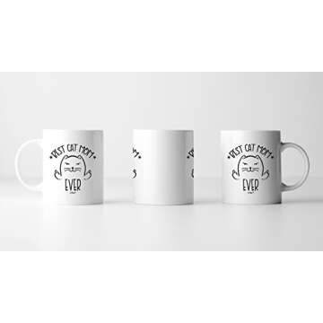 Christmas Gifts For Cat Lovers, Funny Cat Mom Gift Mug Themed Cup.Crazy Cat Lady Lover Stuff Things Women Novelty Coffee Cups Mugs.Best Ever Cats Middle Finger Flicking Off Unique Catlover presents.