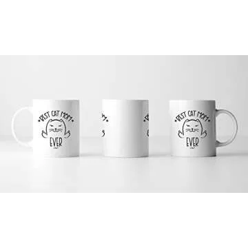 Christmas Gifts For Cat Lovers, Funny Cat Mom Gift Mug Themed Cup.Crazy Cat Lady Lover Stuff Things Women Novelty Coffee Cups Mugs.Best Ever Cats Middle Finger Flicking Off Unique Catlover presents.