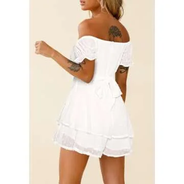 Fixmatti Women Ruffle Romper - Chic Summer Jumpsuit