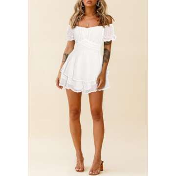 Fixmatti Women Ruffle Romper - Chic Summer Jumpsuit