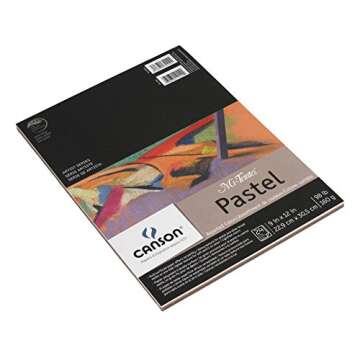 Canson Artist Series Mi-Teintes Pastel Paper, Assorted Colors, Foldover Pad, 9x12 inches, 24 Sheets ...