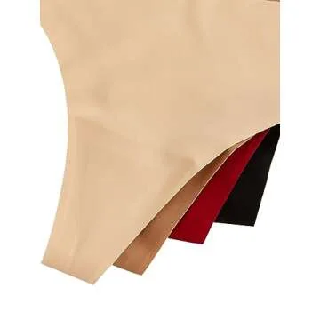 MakeMeChic Women's 4 Pack Seamless No Show Bra and Panty Set Matching Lingerie Set