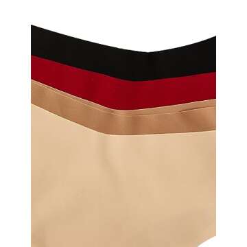 MakeMeChic Women's 4 Pack Seamless No Show Bra and Panty Set Matching Lingerie Set