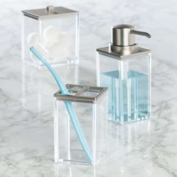 mDesign Apothecary Canisters - Clear and Stylish Storage