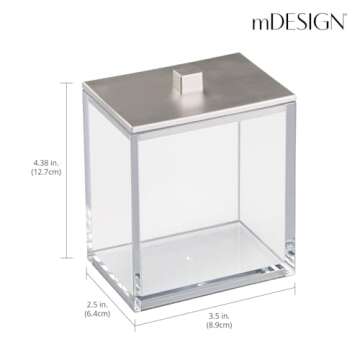 mDesign Apothecary Canisters - Clear and Stylish Storage