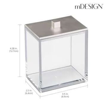 mDesign Apothecary Canisters - Clear and Stylish Storage