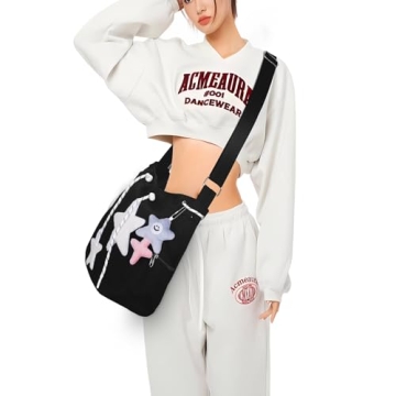 Chic Hobo Tote Bag for Women - Y2K Star Design