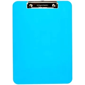 Colorful Lightweight Clipboards by Amazon Basics, Pack of 6
