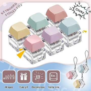 Taiyin 6 Pcs Keyboard Fidget Toys for Stress Relief