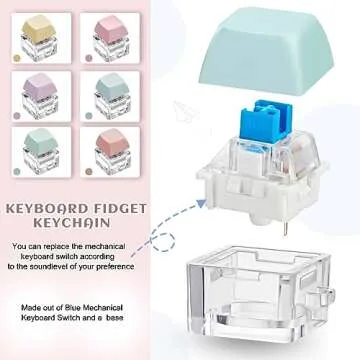 Taiyin 6 Pcs Keyboard Fidget Toys for Stress Relief