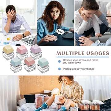 Taiyin 6 Pcs Keyboard Fidget Toys for Stress Relief