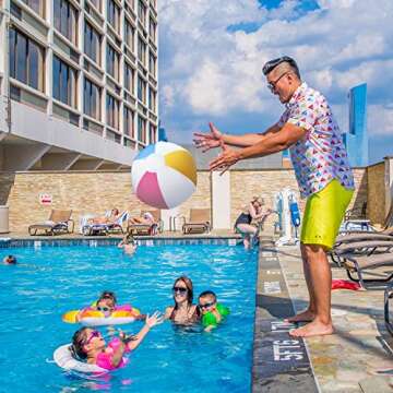 Novelty Place Inflatable Beach Balls - 12 Pack, 12" White Panels Alternate with Macaron Colors, Leak-Proof PVC - Summer Beach Pool Party Supplies, Fun Floating Toys for Teenagers, Adults